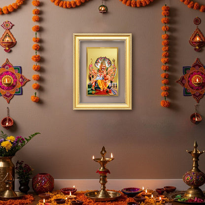 Diviniti 24K Gold Plated Narasimha (Classic) Divine Wall Frame for Home Mandir & Office Decor | Luxury Spiritual Gift