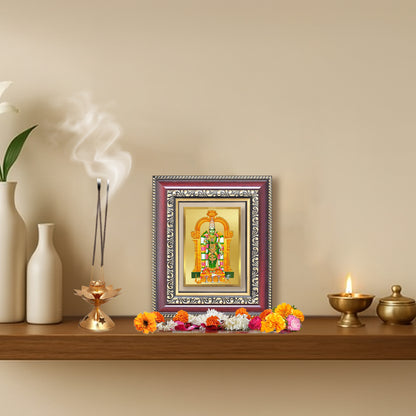 Diviniti 24K Gold Plated Meenakshi Amman (Classic) Divine Table Top Frame for Home Mandir & Office Decor | Luxury Spiritual Gift