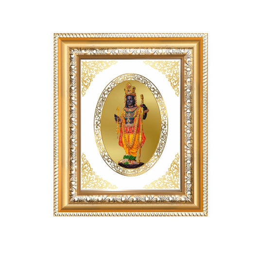 Ram Lalla with Sacred Arch Divine Ayodhya Darshan Royal Tabletop Frame in 24K Gold Plated Foil