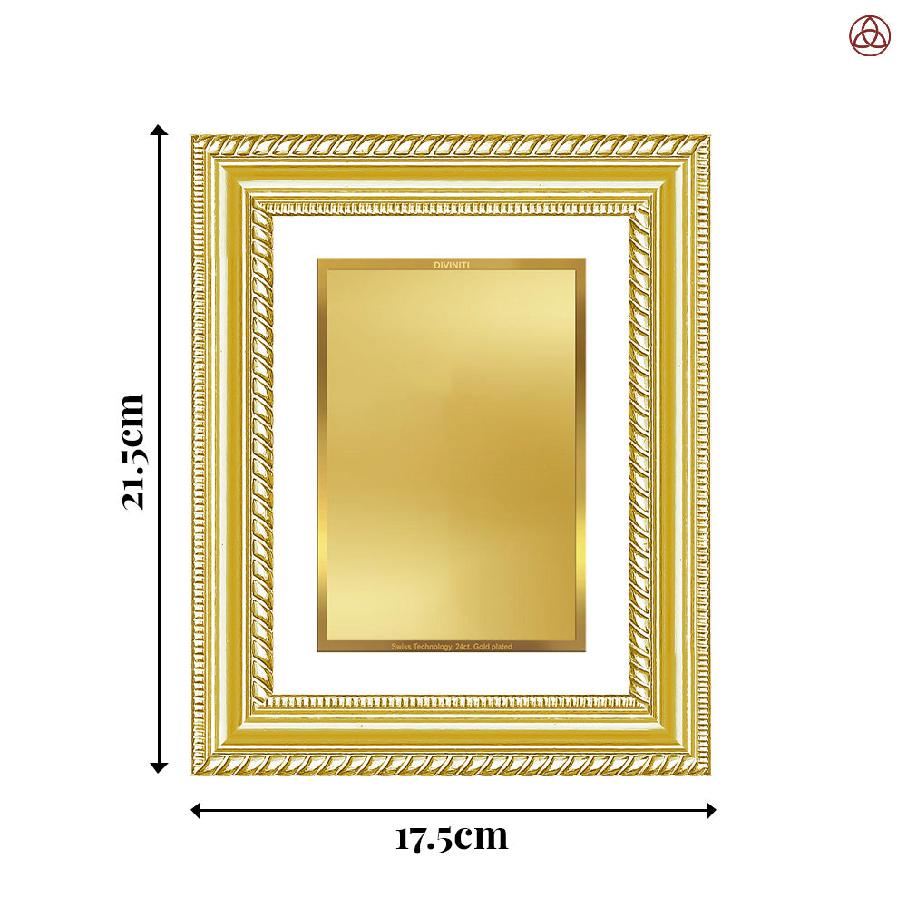 Diviniti Double Glass Frame Personalised Wall Photo Frame in 24K Gold Plated Foil
