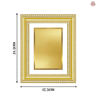 Diviniti Double Glass Frame Personalised Wall Photo Frame in 24K Gold Plated Foil