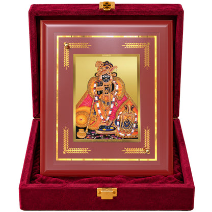 24K Gold-Plated Banke Bihari MDF Frame | Premium Gift Box | 13.5x16 CM