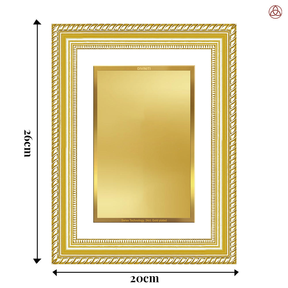 Diviniti Double Glass Frame Personalised Tabletop and Wall Photo Frame in 24K Gold Plated Foil