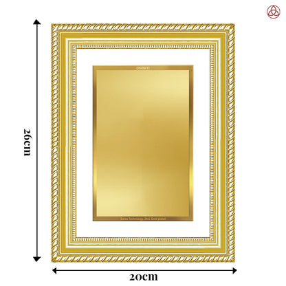 Diviniti Double Glass Frame Personalised Tabletop and Wall Photo Frame in 24K Gold Plated Foil