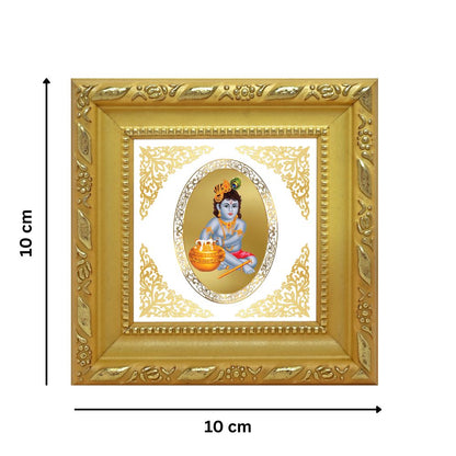 Bal Gopal | Divine Child Krishna Royal Tabletop Photo Frame in 24K Gold Plated Foil