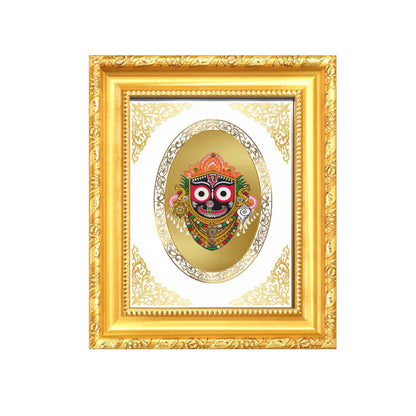 Lord Jagannath Divine Puri Sacred Blessings Royal Tabletop Frame in 24K Gold Plated Foil