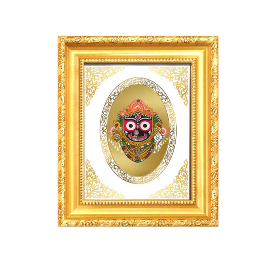 Lord Jagannath Divine Puri Sacred Blessings Royal Tabletop Frame in 24K Gold Plated Foil