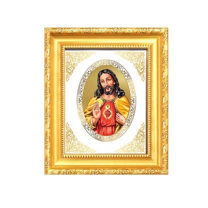 Jesus Christ Divine Christian Sacred Faith & Redemption Royal Tabletop Frame in 24K Gold Plated Foil