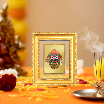 Diviniti 24K Gold Plated Jagannath |Divine Table Top Frame for Home Mandir & Office Decor | Luxury Spiritual Gift
