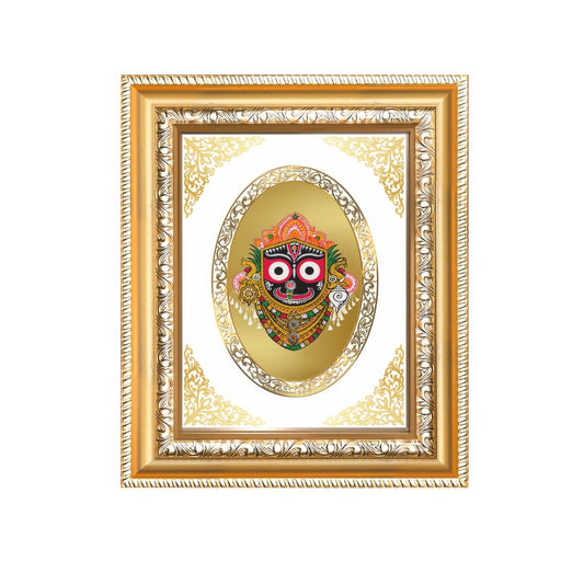 Lord Jagannath Divine Puri Sacred Blessings Royal Tabletop Frame in 24K Gold Plated Foil