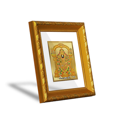 DIVINITI 24K Gold Plated Foil Tirupati Balaji Photo Frame for Home Decor, Premium Gift, Puja DG 103 Size 1 (15.3x14.9 CM)