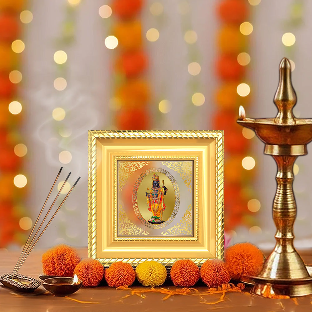 Ram Lalla with Arch | Divine Child Ram Royal Tabletop Photo Frame in 24K Gold Plated Foil