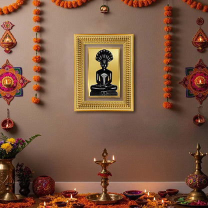 Diviniti 24K Gold Plated Parshvanath (Classic) Divine Wall Frame for Home Mandir & Office Decor | Luxury Spiritual Gift