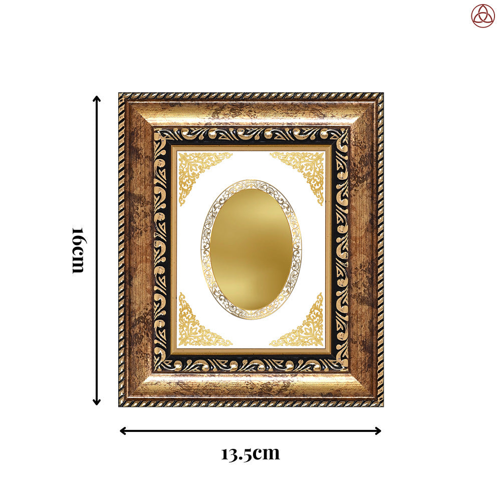 Diviniti Double Glass Frame Personalised Tabletop Photo Frame in 24K Gold Plated Foil