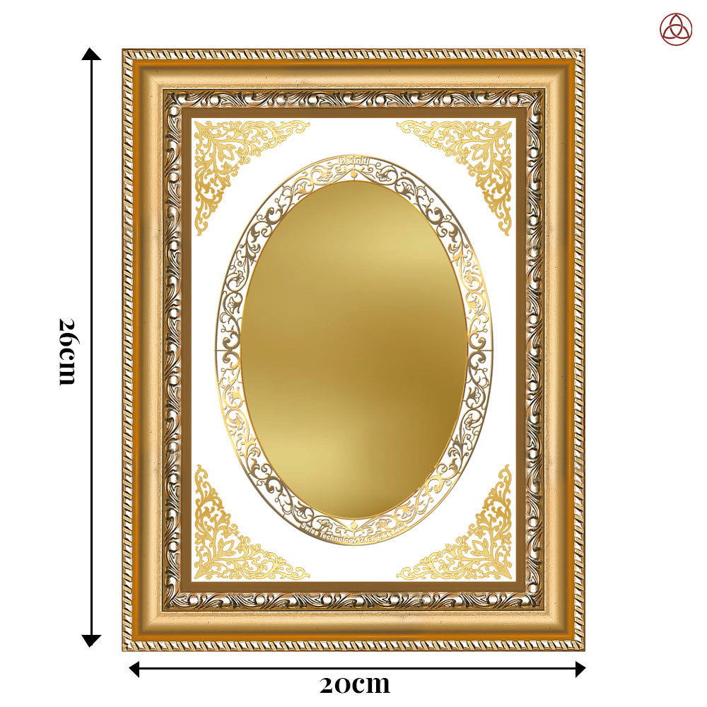 Diviniti Double Glass Frame Personalised Wall Photo Frame in 24K Gold Plated Foil