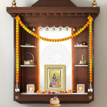 Diviniti 24K Gold Plated Shiva (Classic) Divine Wall Frame for Home Mandir & Office Decor | Luxury Spiritual Gift