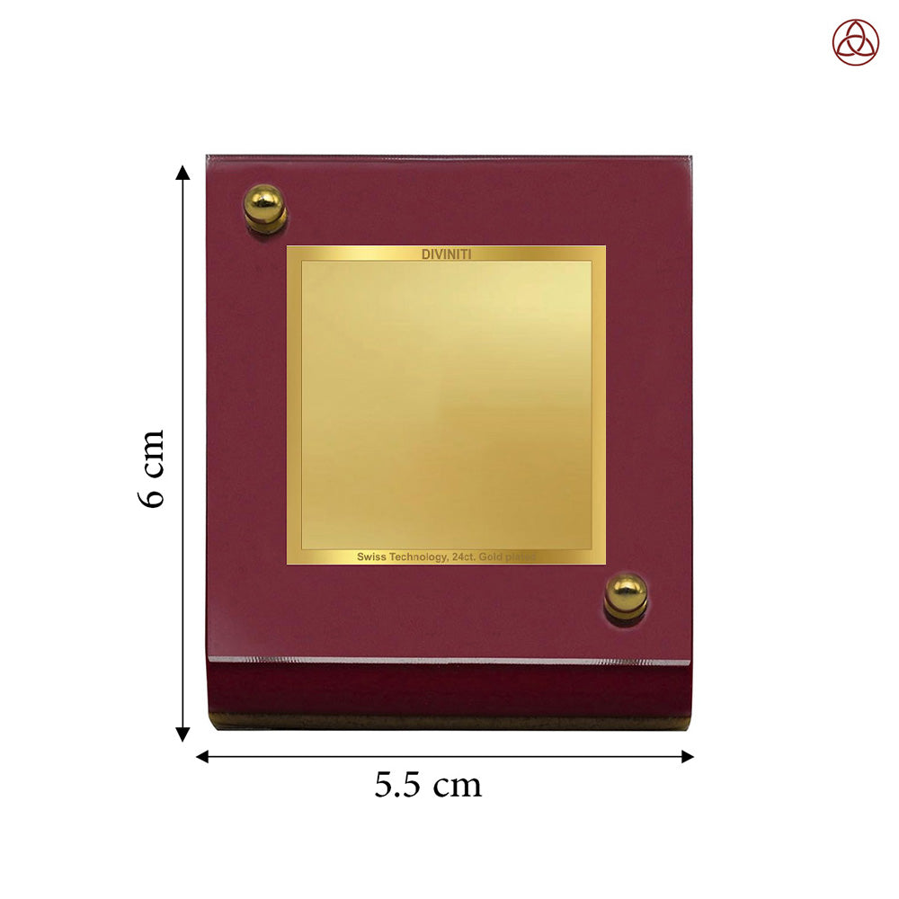 Diviniti MDF Personalization Car Dashboard Frame in 24K Gold Plated Foil