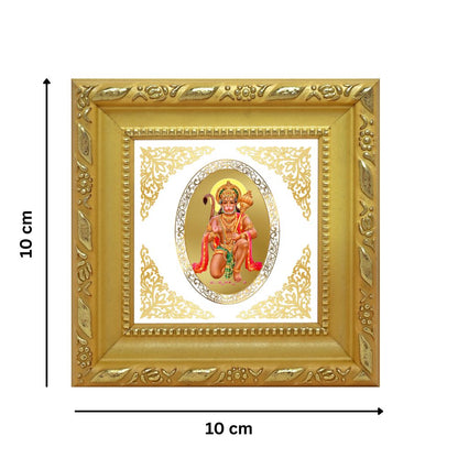 Lord Hanuman | Divine Sankat Mochan Royal Tabletop Photo Frame in 24K Gold Plated Foil