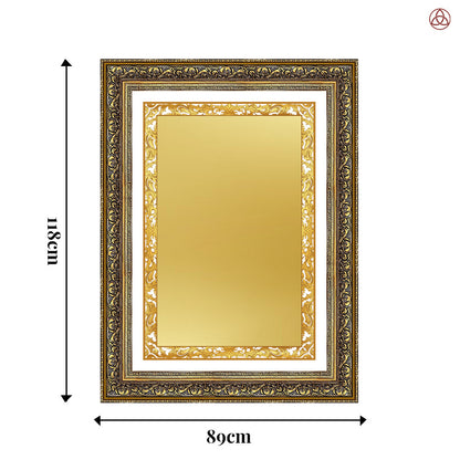 Diviniti Double Glass Frame Personalised Wall Mount Photo Frame in 24K Gold Plated Foil