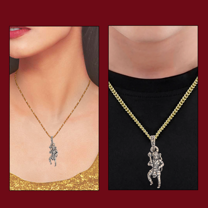 925 Pure Silver Hanuman Standing Pendant for Men, Women & Kids Divine God Pendant for Birthday, Anniversary, Special Occasion Gift (2x0.9 cm, 3g)