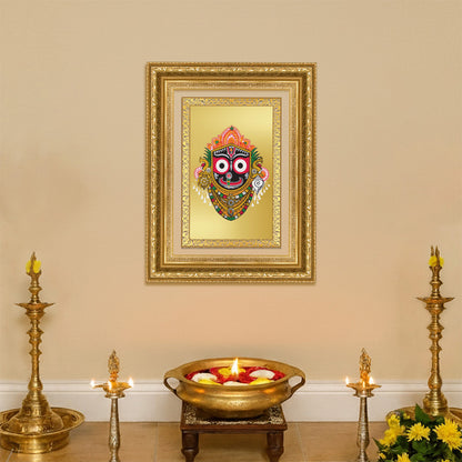 Diviniti 24K Gold Plated Jagannath (Classic) Divine Wall Frame for Home Mandir & Office Decor | Luxury Spiritual Gift