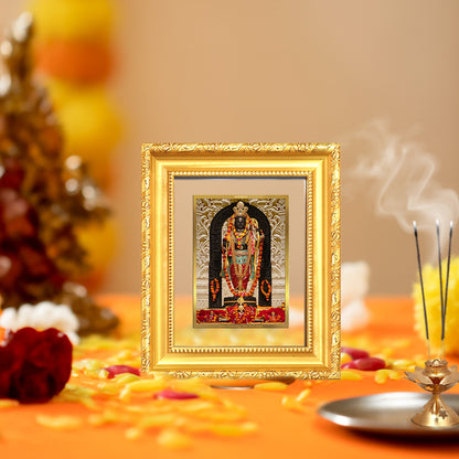 Diviniti 24K Gold Plated Ram Lalla |Divine Table Top Frame for Home Mandir & Office Decor | Luxury Spiritual Gift