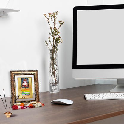 Diviniti 24K Gold Plated Adinath Divine Wall and Table Top Frame for Home Mandir & Office Decor | Premium Jain Spiritual Gift