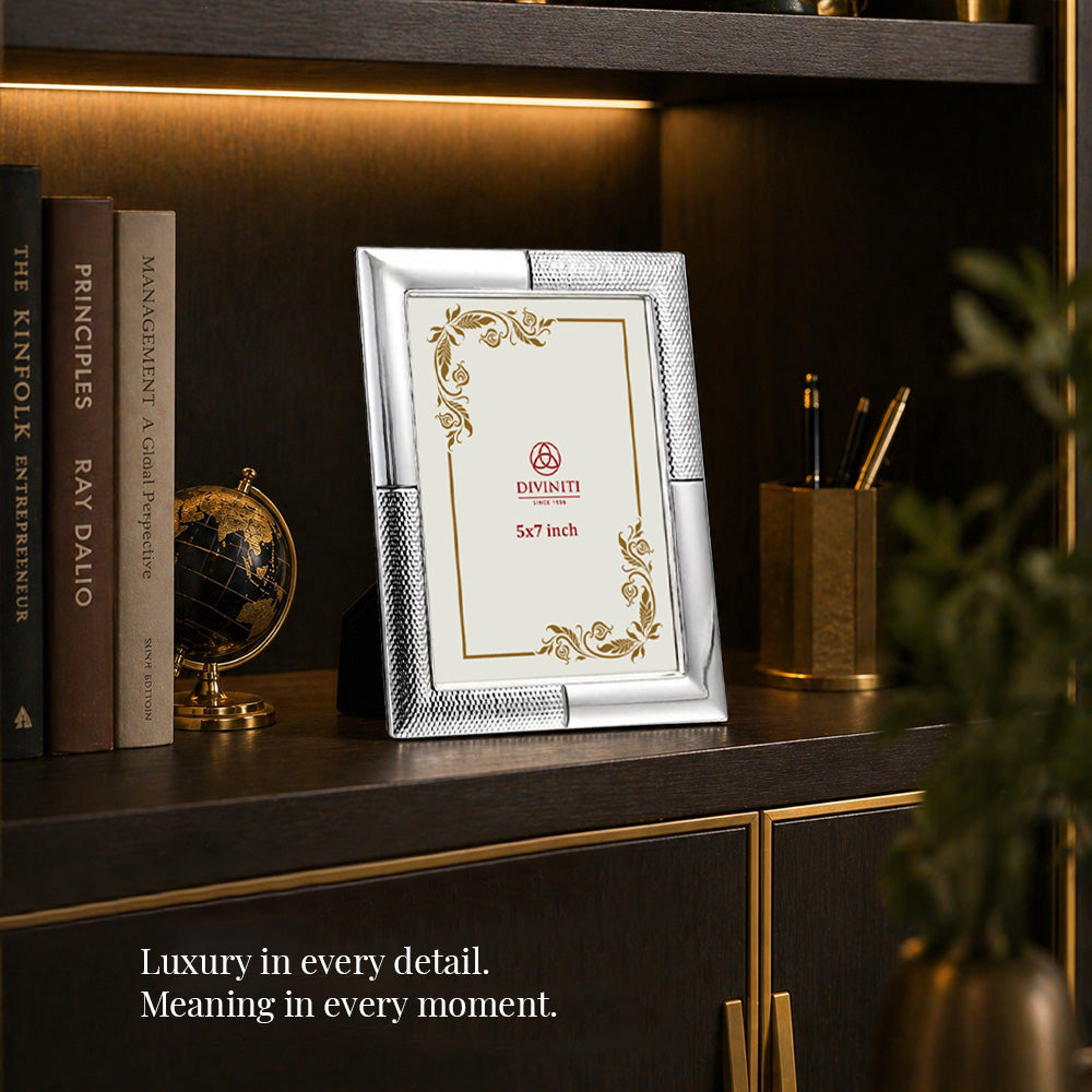 Diviniti Premium Silver Plated 5x7 Photo Frame