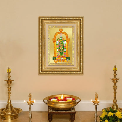 Diviniti 24K Gold Plated Meenakshi Amman (Classic) Divine Wall Frame for Home Mandir & Office Decor | Luxury Spiritual Gift