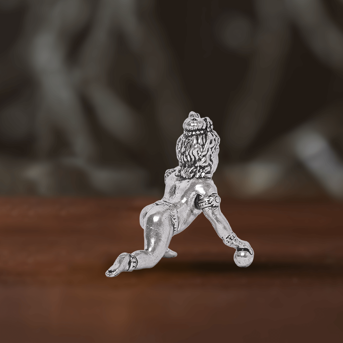Pure Silver Sitting Bal Gopal Idol (2.5x5 cm 36.5g)