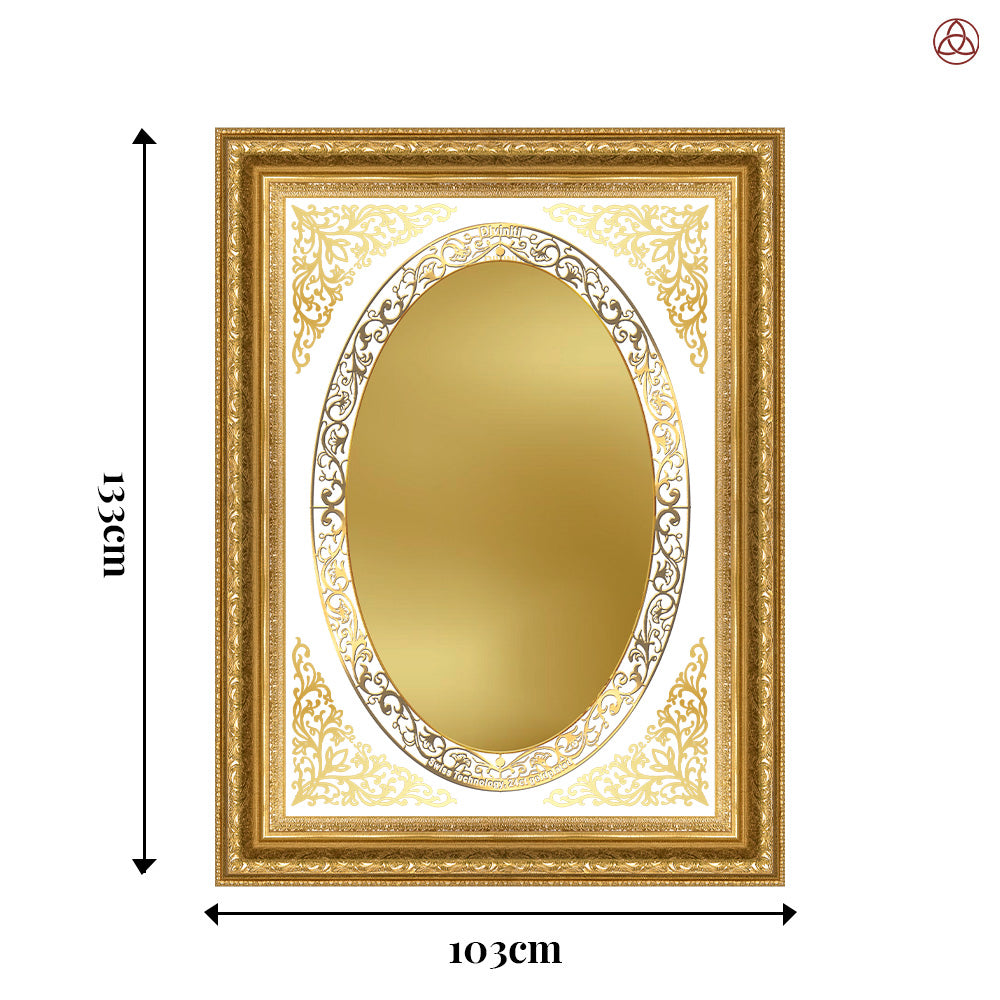 Diviniti Double Glass Frame Personalised Wall Mount Photo Frame in 24K Gold Plated Foil