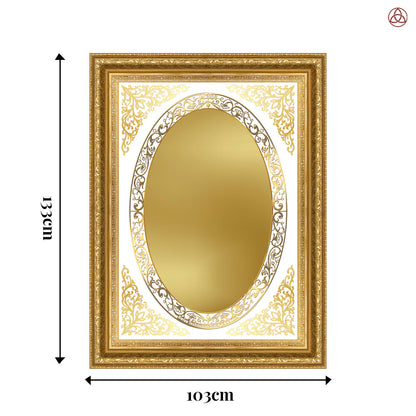 Diviniti Double Glass Frame Personalised Wall Mount Photo Frame in 24K Gold Plated Foil