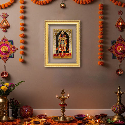Diviniti 24K Gold Plated Ram Lalla (Classic) Divine Wall Frame for Home Mandir & Office Decor | Luxury Spiritual Gift