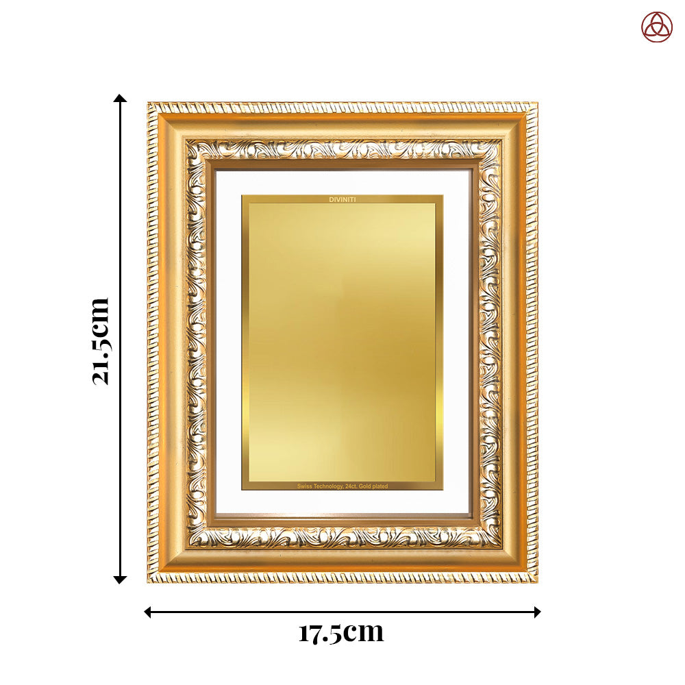 Diviniti Double Glass Frame Personalised Tabletop and Wall Photo Frame in 24K Gold Plated Foil
