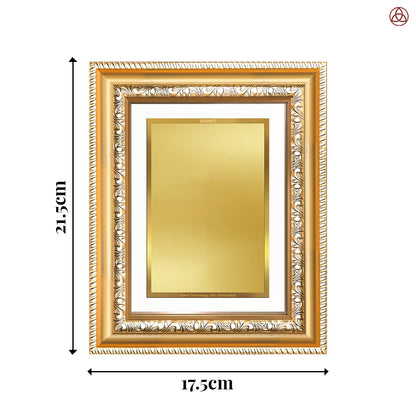 Diviniti Double Glass Frame Personalised Tabletop and Wall Photo Frame in 24K Gold Plated Foil
