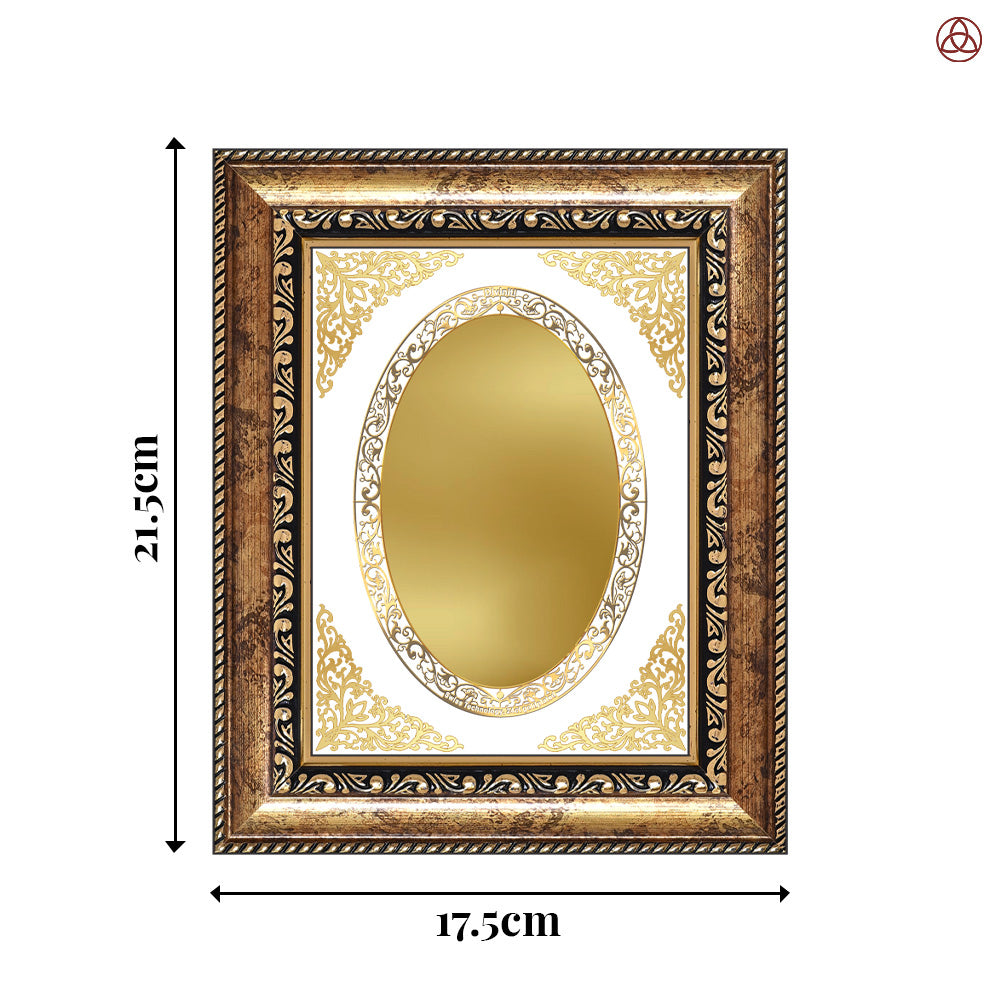 Diviniti Double Glass Frame Personalised Tabletop and Wall Photo Frame in 24K Gold Plated Foil