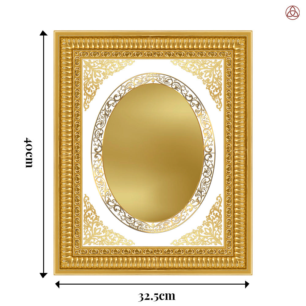 Diviniti Double Glass Frame Personalised Tabletop and Wall Photo Frame in 24K Gold Plated Foil