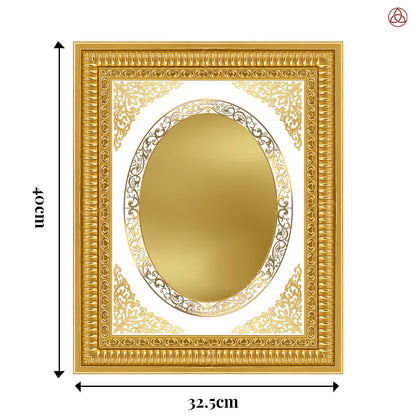 Diviniti Double Glass Frame Personalised Tabletop and Wall Photo Frame in 24K Gold Plated Foil
