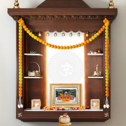 Diviniti 24K Gold Plated Mata Ka Darbar (Classic) Divine Wall Frame for Home Mandir & Office Decor | Luxury Spiritual Gift