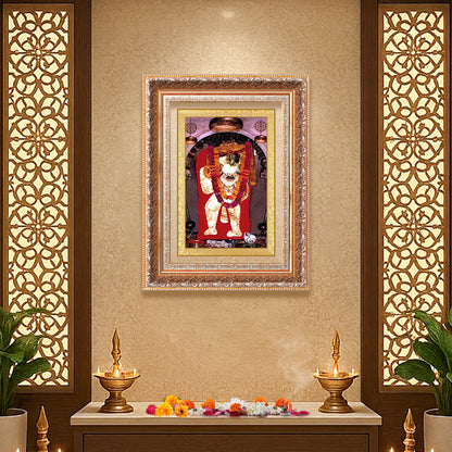 Mehandipur Balaji | Divine Hanuman of Healing and Protection Wall Photo Frame in 24K Gold Plated Foil