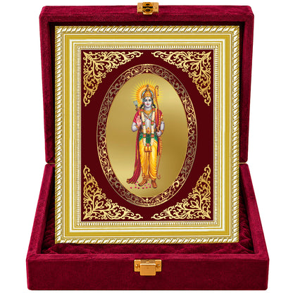24K Gold-Plated Lord Ram Ji Frame | Premium Gift Box | 26x20 CM