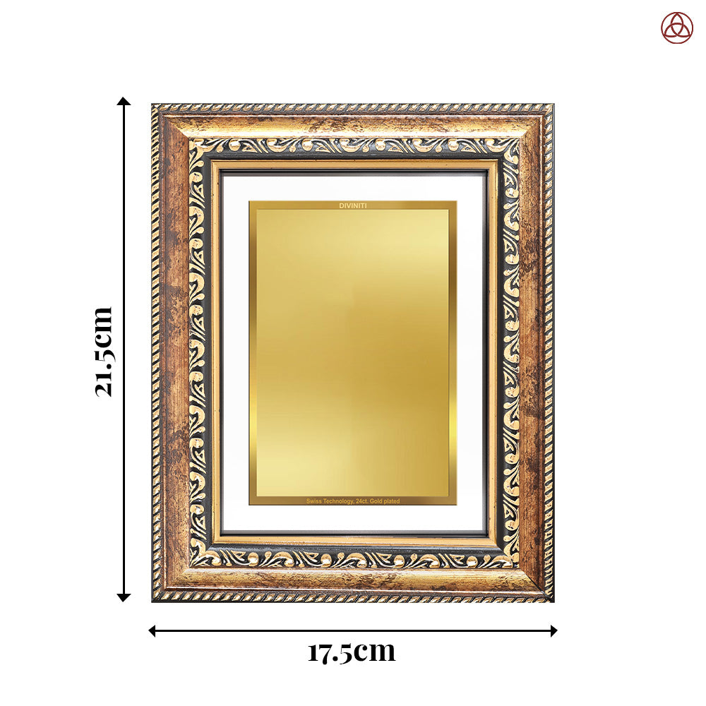 Diviniti Double Glass Frame Personalised Wall Photo Frame in 24K Gold Plated Foil