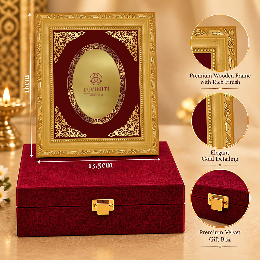 24K Gold-Plated Personalized Frame | Premium Gift Box | 16x13.5 CM