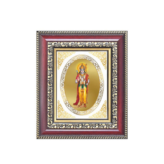 Lord Ram Ji Divine Maryada Purushottam Sacred Dharma & Blessings Royal Tabletop Frame in 24K Gold Plated Foil
