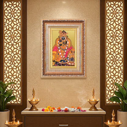 Banke Bihari | Kunjbihari Wall Mount Photo Frame in 24K Gold Plated Foil