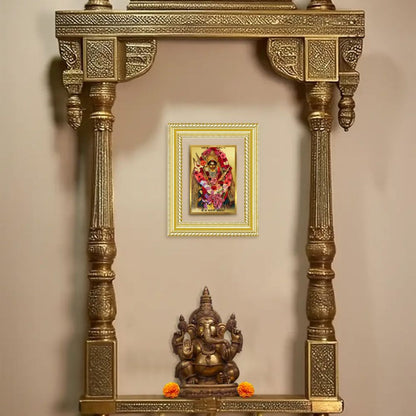 Diviniti 24K Gold Plated Katyayani Mata (Classic) Divine Wall and Table Top Frame for Home Mandir & Office Decor | Luxury Spiritual Gift