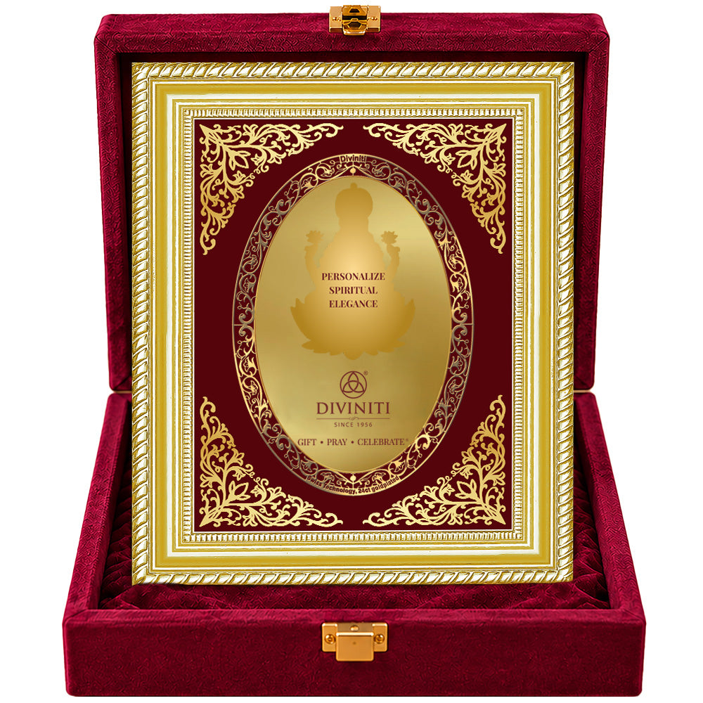 24K Gold-Plated Personalized Frame | Premium Gift Box | 26x20 CM
