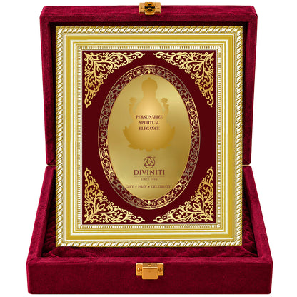 24K Gold-Plated Personalized Frame | Premium Gift Box | 26x20 CM