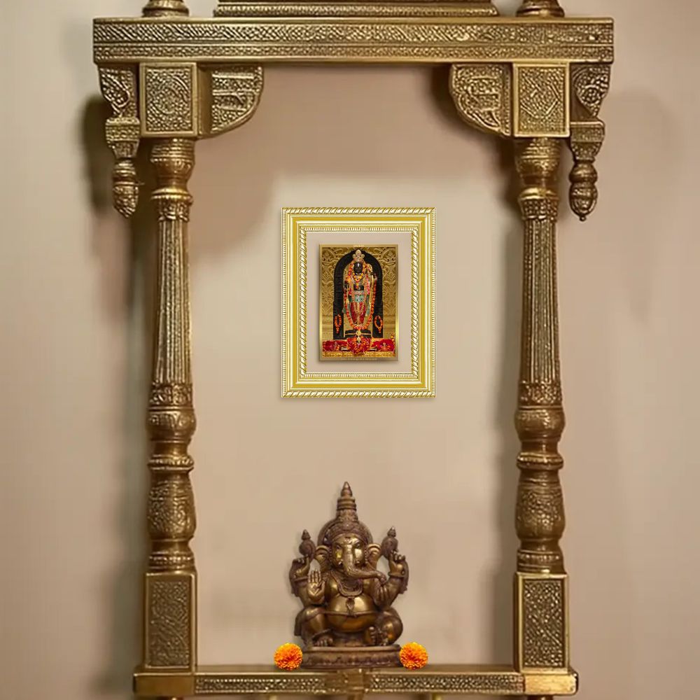 Diviniti 24K Gold Plated Ram Lalla (Classic) Divine Wall and Table Top Frame for Home Mandir & Office Decor | Luxury Spiritual Gift