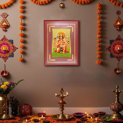 Diviniti 24K Gold Plated Panchmukhi Hanuman Blessing Tabletop Photo Frame | Protection, Strength & Divine Power